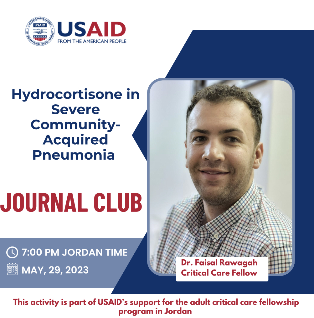“Hydocortisone in Severe Community Acquired Pneumonia” Journal Club