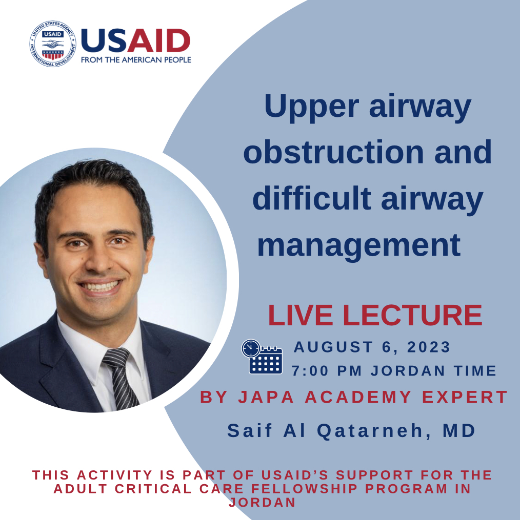 “Upper Airway Obstruction and Difficult Airway Management” Live Lecture