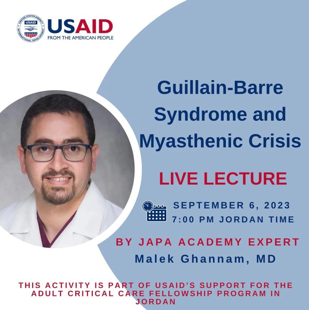 “Guillain-Barre Syndrome and Myasthenic Crisis” Live Lecture