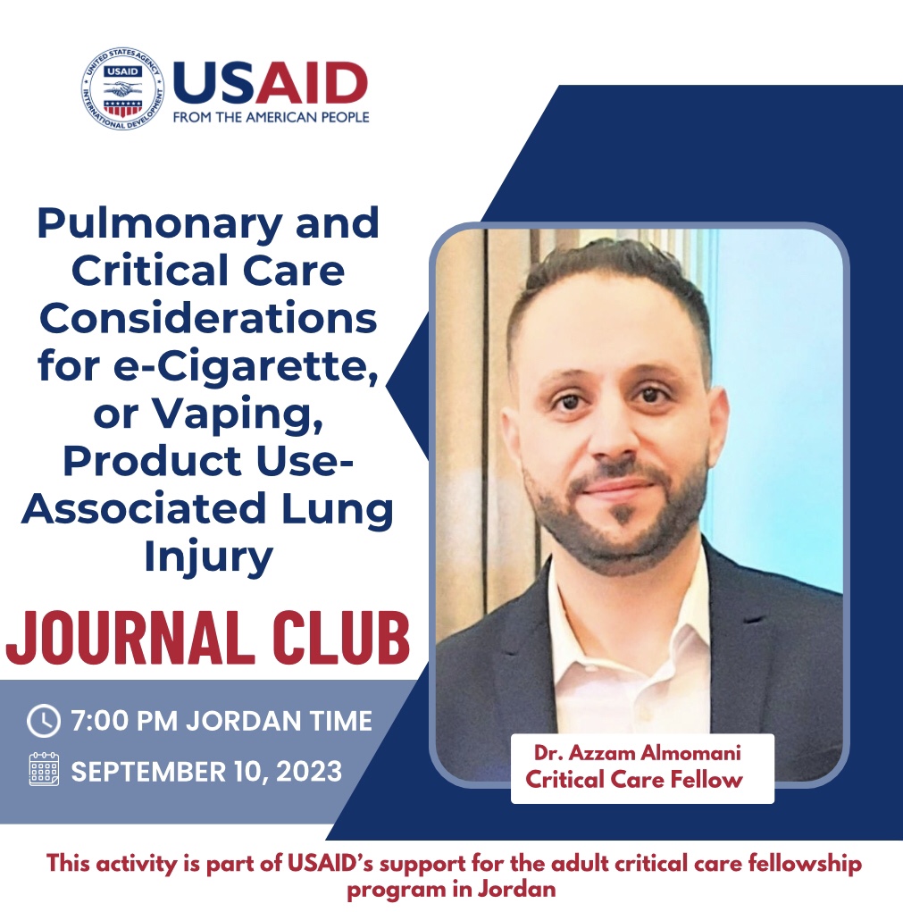 "Pulmonary and Critical Care Considerations for E-cigarette, or Vaping, Product Use Associated Lung Injury" Journal Club