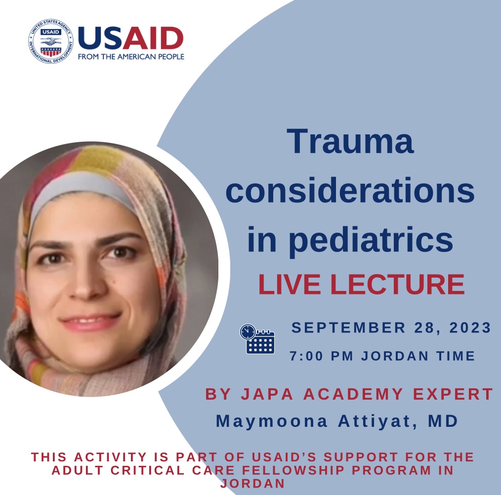 "Trauma Considerations in Pediatrics" Live Lecture