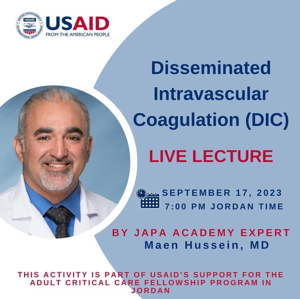 "Disseminated Intravascular Coagulation (DIC)" Live Lecture